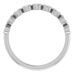 Moissanite Bezel Stackable Ring (2.0mm)