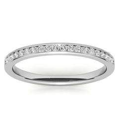0.20ct Round Brilliant Moissanite Stackable Band