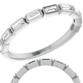 Stackable Moissanite Baguette Wedding Band 0.34ct