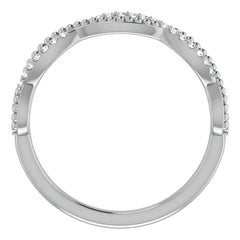 Stackable Infinity Style Beaded Wedding Band 0.16ct