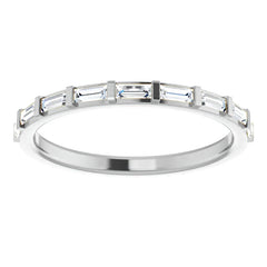 Stackable Baguette Diamond Wedding Band 0.3ct