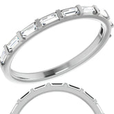 Stackable Baguette Diamond Wedding Band 0.3ct