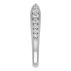 Round Brilliant Moissanite Pinched Contour Stackable Band 0.25ct