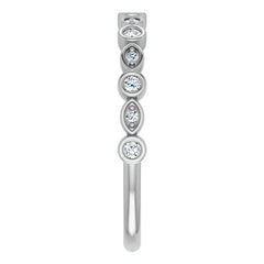 1.5mm Round Moissanite Stackable Band