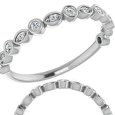 1.5mm Round Moissanite Stackable Band