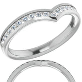 Round Channel Set "V" Contour Stackable Band