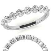 2.7mm Round Single Prong Diamond Stackable Band