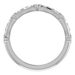 Round Moissanite Accented Stackable Band