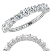 Round Shared-Prong Moissanite Stackable Band