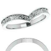 Vintage-Inspired "V" Ring Stackable Band