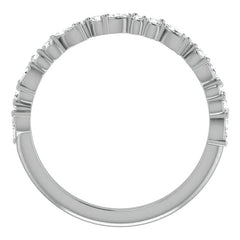 Round & Marquise Moissanite Stackable Band