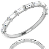 9-Stone Baguette Moissanite Stackable Band