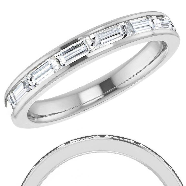 4x2mm 8-Stone Baguette Stackable Band