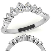 Round Moissanite Curved Stackable Band (0.33tcw)