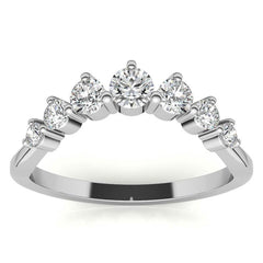 Round Moissanite Curved Stackable Band (0.53tcw)