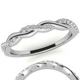 0.22ct Twisted Infinity Stackable Band
