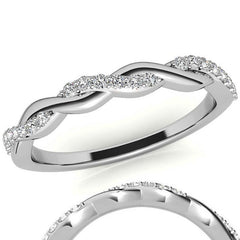 0.22ct Twisted Infinity Stackable Band