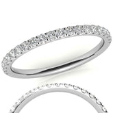 Round Brilliant Moissanite Stackable Band - 1.7mm