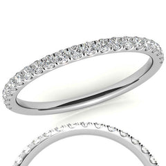 Round Brilliant Moissanite Stackable Band - 1.7mm