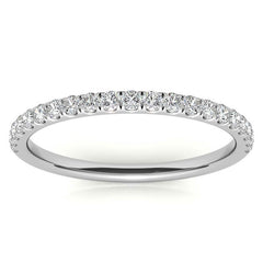 Round Brilliant Moissanite Stackable Band - 1.7mm