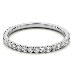 Round Brilliant Moissanite Stackable Band - 2mm
