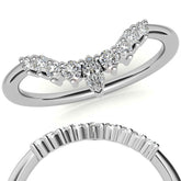 Round and Marquise Moissanite Stackable Band