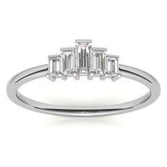 Unique 5-Stone Baguette Diamond Stackable Band