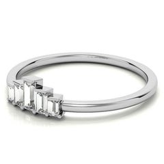 Unique 5-Stone Baguette Diamond Stackable Band