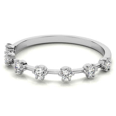 Petite 6-Prong Round Brilliant Moissanite Stackable Band