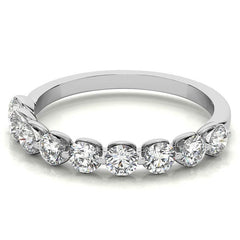 9-Stone 3mm Round Brilliant Moissanite Stackable Band