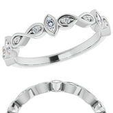 2mm Infinity Inspired Moissanite Stackable Band