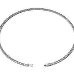 4-Prong 3.5mm Round Brilliant Moissanite Tennis Necklace 16.4ct - 20.4ct
