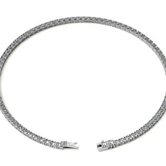 4-Prong 4.5mm Round Brilliant Moissanite Tennis Necklace 28.4ct - 35.3ct