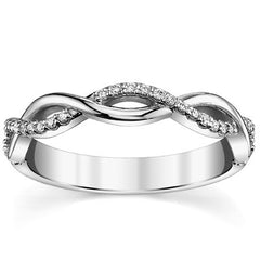Infinity Style Moissanite Stackable Band