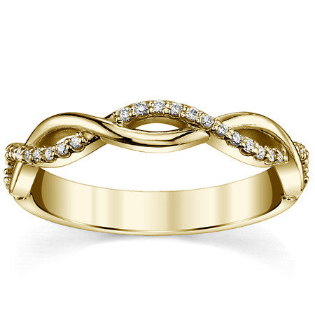 Infinity Style Moissanite Stackable Band