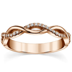 Infinity Style Moissanite Stackable Band