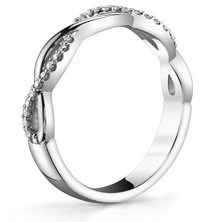 Infinity Style Moissanite Stackable Band