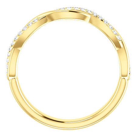 Infinity Style Moissanite Stackable Band