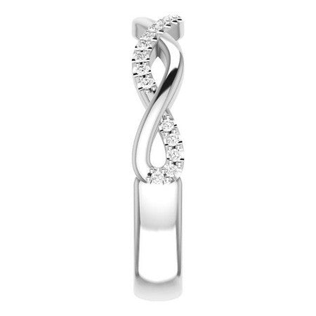 Infinity Style Moissanite Stackable Band