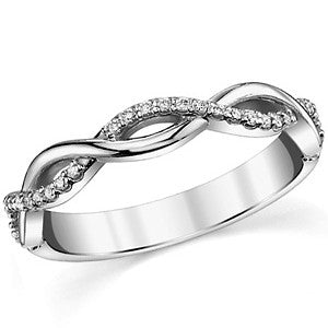 Infinity Style Moissanite Stackable Band