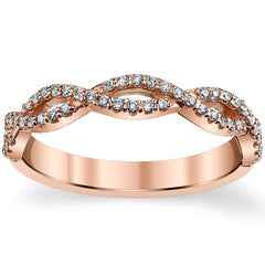 Infinity Style Moissanite Stackable Wedding Band 0.30ct