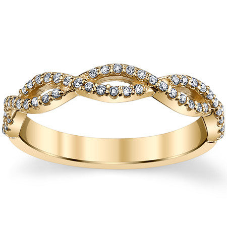 Infinity Style Moissanite Stackable Wedding Band 0.30ct