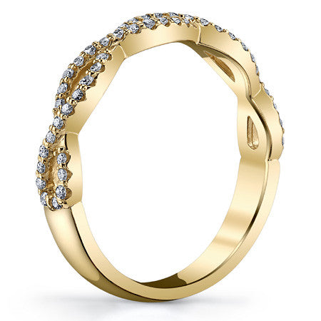 Infinity Style Moissanite Stackable Wedding Band 0.30ct