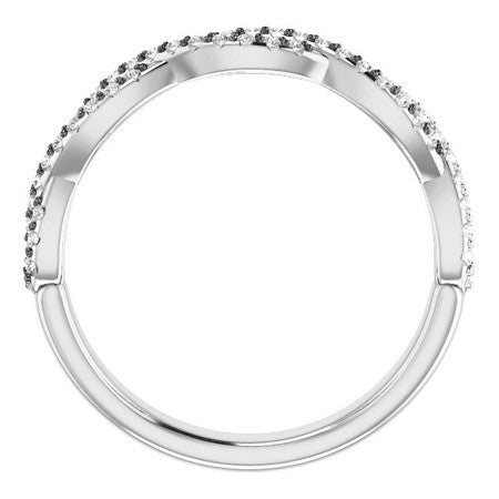Infinity Style Moissanite Stackable Wedding Band 0.30ct
