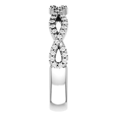 Infinity Style Moissanite Stackable Wedding Band 0.30ct