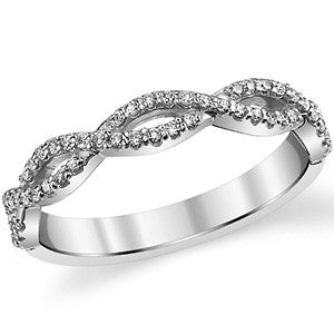 Infinity Style Moissanite Stackable Wedding Band 0.30ct