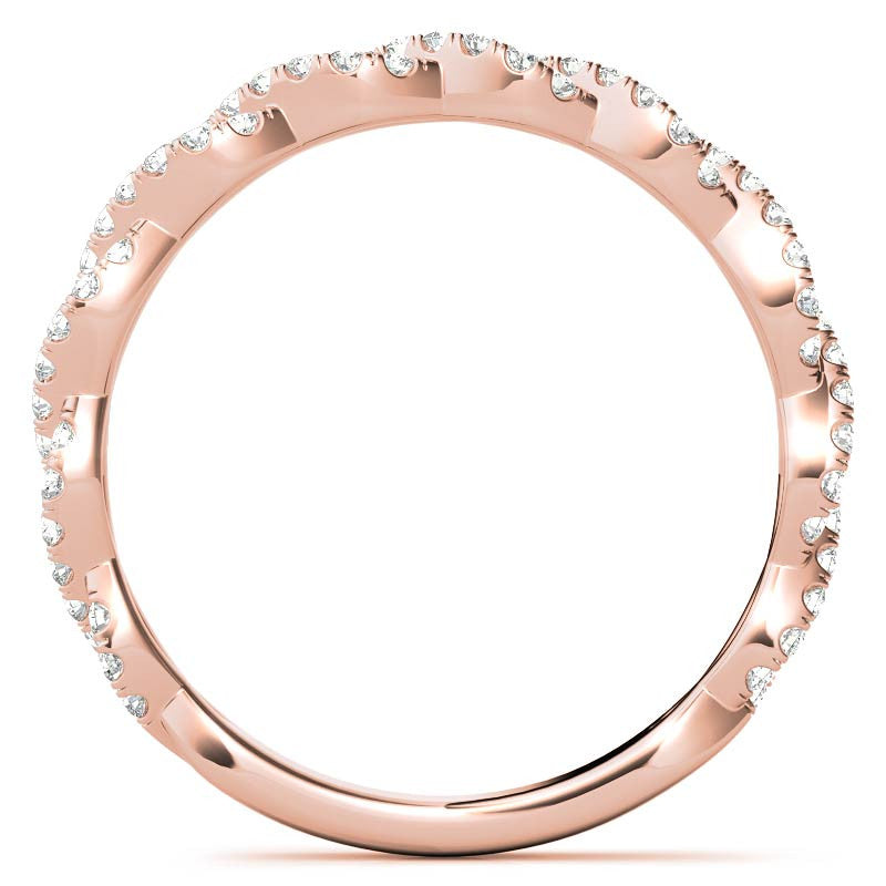 Round Brilliant Three-Stone Infinity Engagement Ring