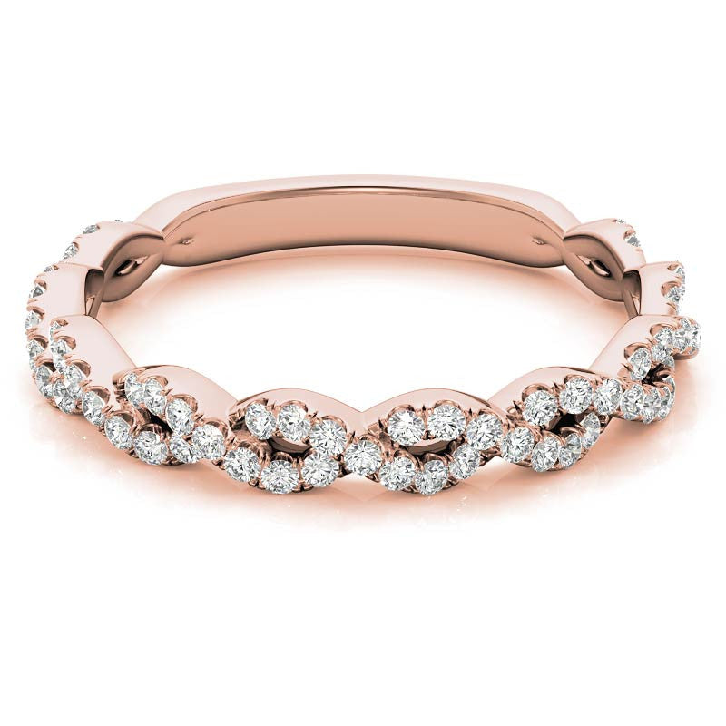 Round Brilliant Three-Stone Infinity Engagement Ring