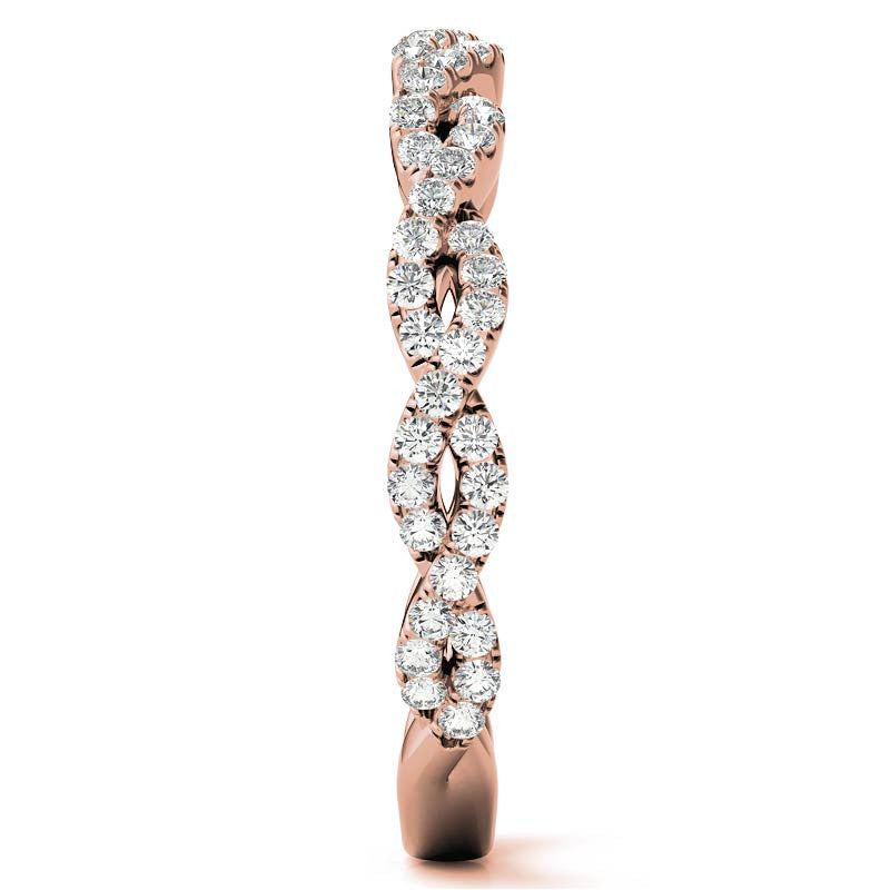 Round Brilliant Three-Stone Infinity Engagement Ring