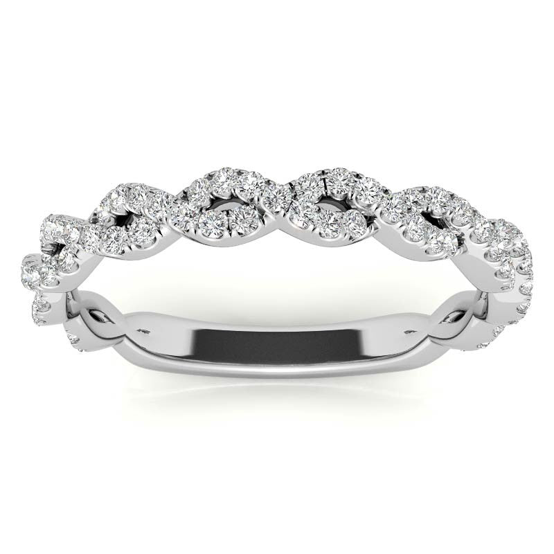Round Brilliant Three-Stone Infinity Engagement Ring